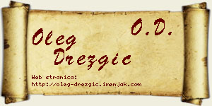 Oleg Drezgić vizit kartica